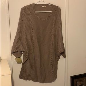 Knit sweater, pewter color